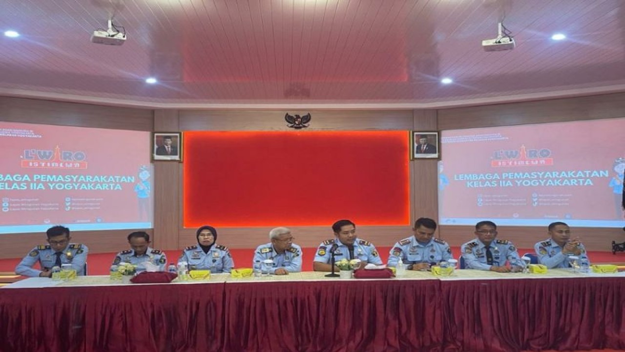 Divisi Pemasyarakatan Kemenkumham Sultra studi tiru di Lapas dan Rutan serta Rupbasan di Yogyakarta guna mewujudkan WBK dan WBBM di Yogyakarta, DIY, Kamis (9/3/2023). ANTARA/HO-Humas Divisi Pemasyarakatan Kemenkumham Sultra