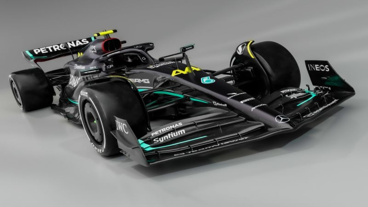 Mercedes W14 untuk Formula 1 2023. (ANTARA/Mercedes AMG F1)