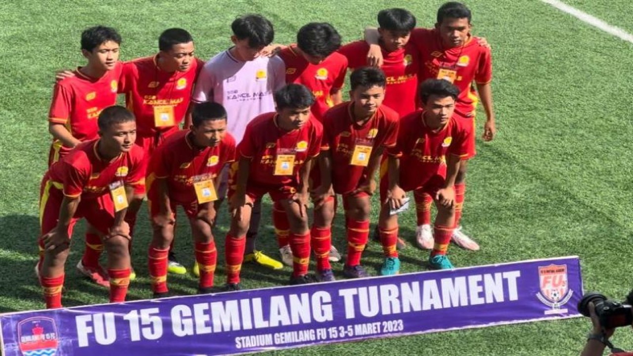 Salah satu tim peserta turnamen khusus kelompok umur 15 tahun dengan tajuk FU15 Gemilang Tournament 2023 di Tangerang. ANTARA/HO-FU15 Gemilang Tournament 2023.