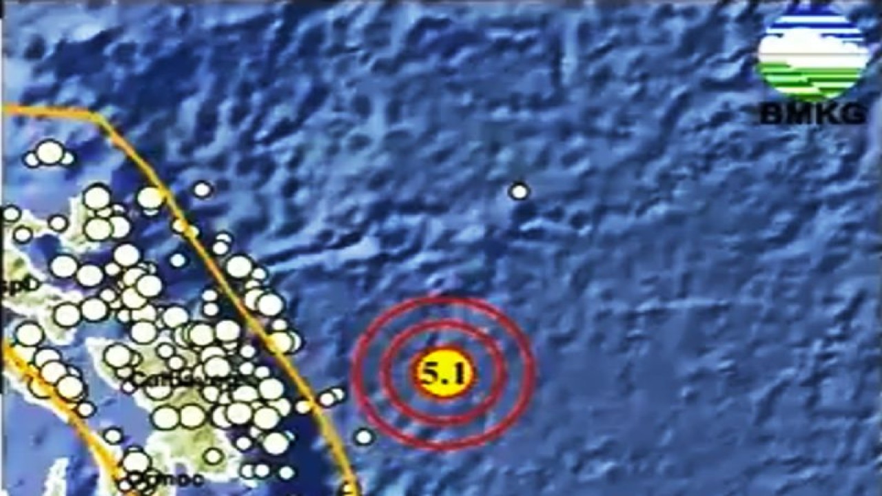 Gempa bumi dengan magnitudo 5,1 terjadi di wilayah Melonguane, Sulawesi Utara, pada Rabu.