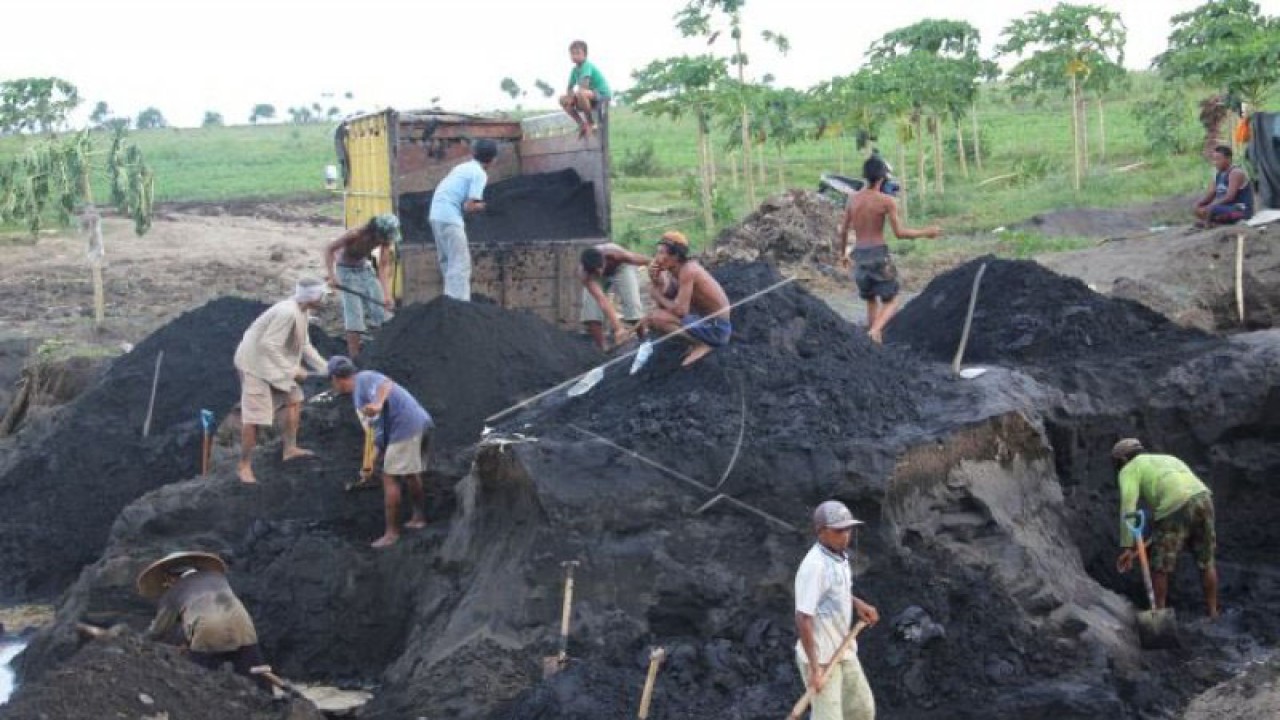 Ilustrasi - Warga melakukan penambangan pasir besi atau yang mereka sebut 'emas hitam' di wilayah pesisir pantai Damper, kecamatan Pasirian, Lumajang, Jawa Timur (antarafoto) (antarafoto/)