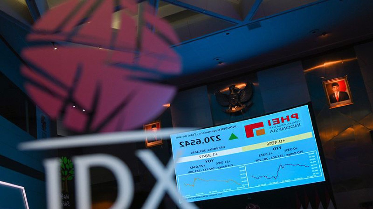 Layar menampilkan pergerakan Indeks Harga Saham Gabungan (IHSG) saat dibukanya perdagangan saham di gedung Bursa Efek Indonesia, Jakarta, Selasa (26/5/2020). ANTARA FOTO/M Risyal Hidayat/foc.