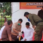 Jaksa eksekusi cambuk tiga terpidana pelanggaran syariat Islam di Aceh-1679027572