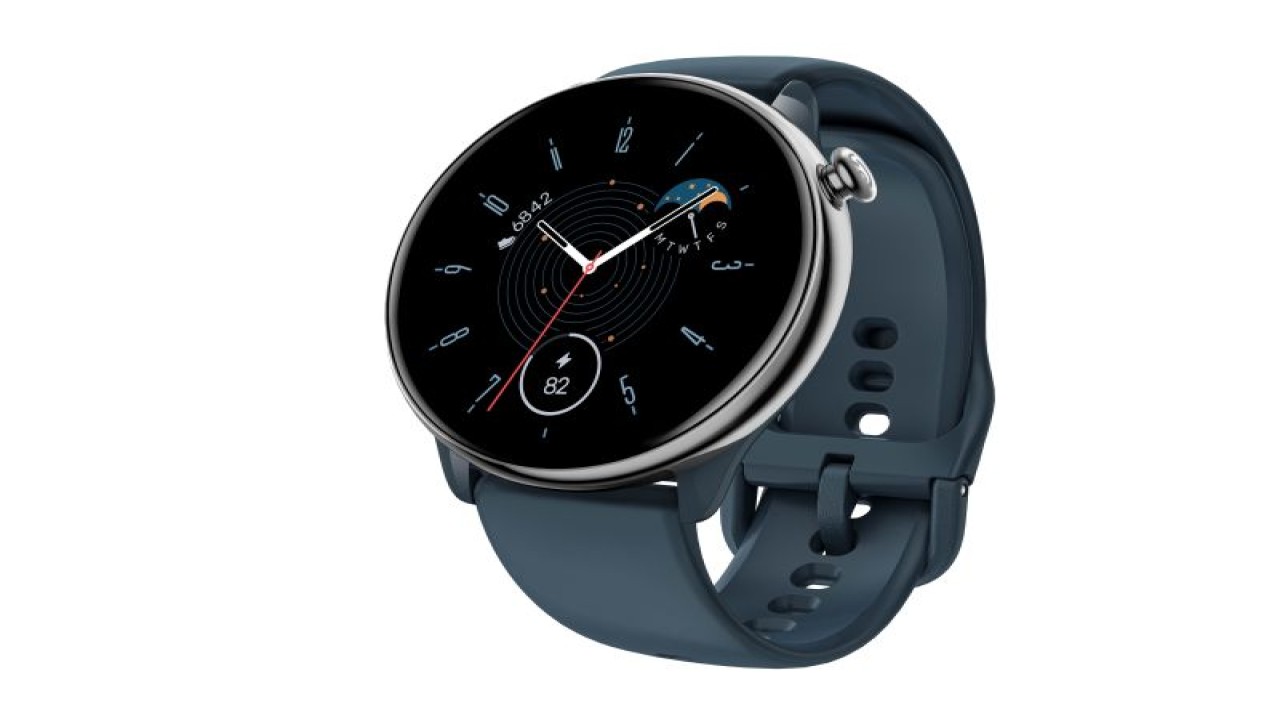 Amazfit GTR Mini dengan pilihan warna Midnight Blue. (ANTARA/HO/Amazfit)