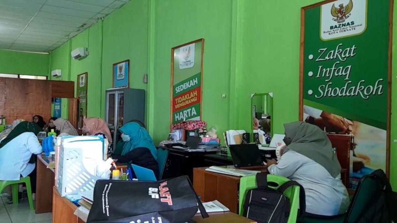Badan Amil Zakat Nasional (Baznas) Kota Ternate siap baik zakat fitrah maupun zakat lainnya, Selasa (28/3/2023). ANTARA/Abdul Fatah (Abdul Fatah)