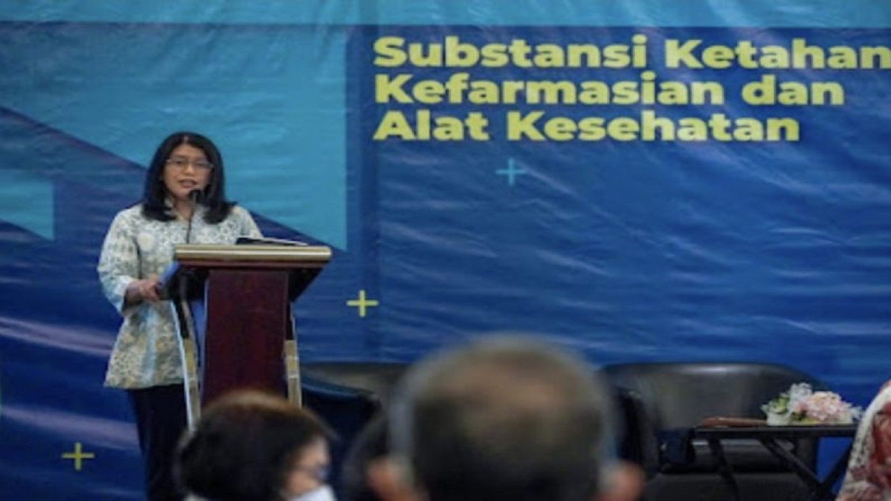 Direktur Jenderal Farmasi dan Alat Kesehatan (Farmalkes) Kementerian Kesehatan RI Rizka Andalucia dalam agenda Public Hearing RUU Kesehatan terkait Ketersediaan Farmalkes di Jakarta, Senin (27/3/2023). (ANTARA/HO-Kemenkes).