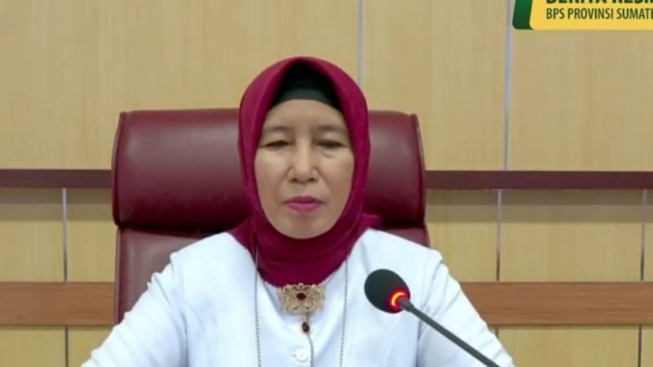 Kepala BPS Sumbar Herum Fajarwati (ANTARA/Tangkapan layar youtube BPS Sumbar)