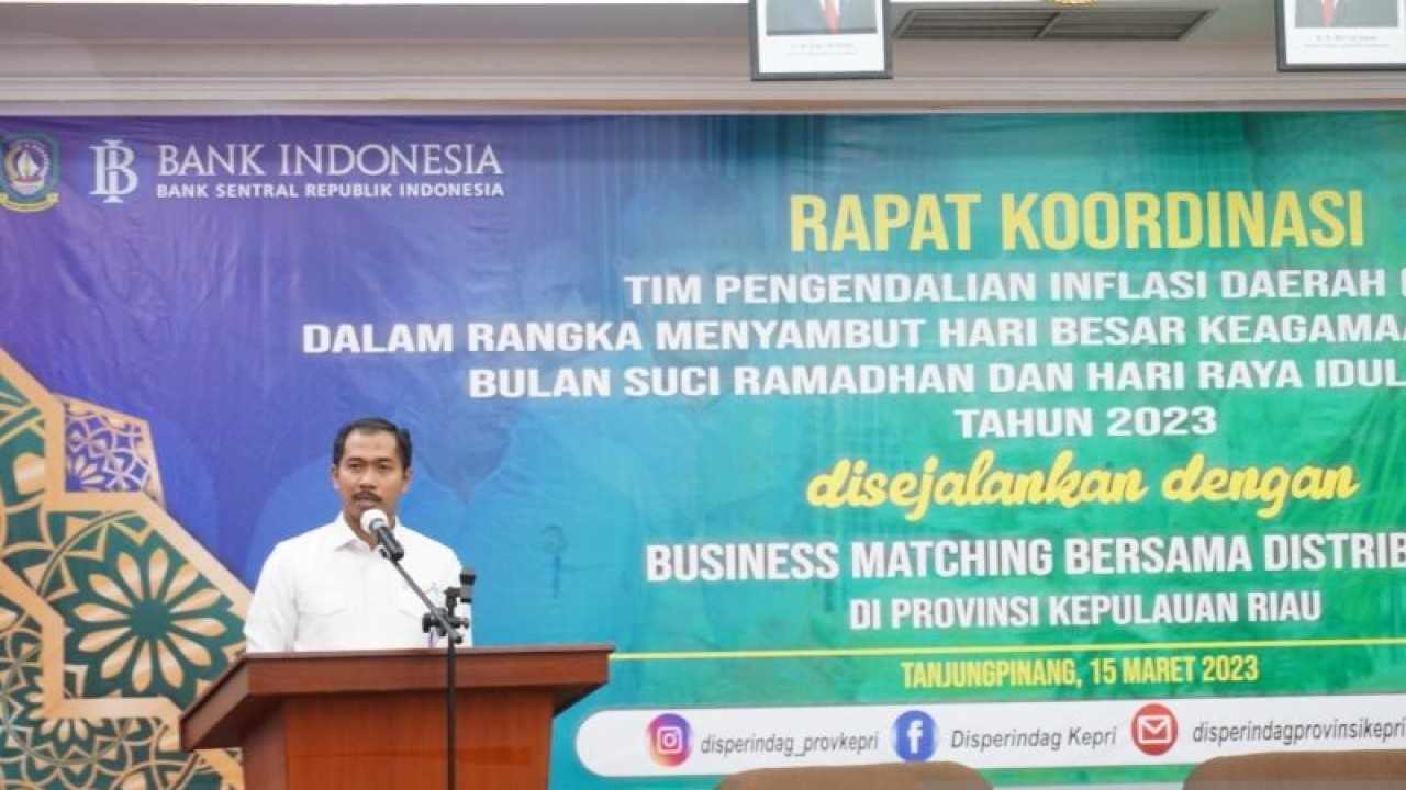 Kepala Dinas Perindustrian dan Perdagangan Kepri Aries Fhariandi. ANTARA/HO-Disperindag Kepri