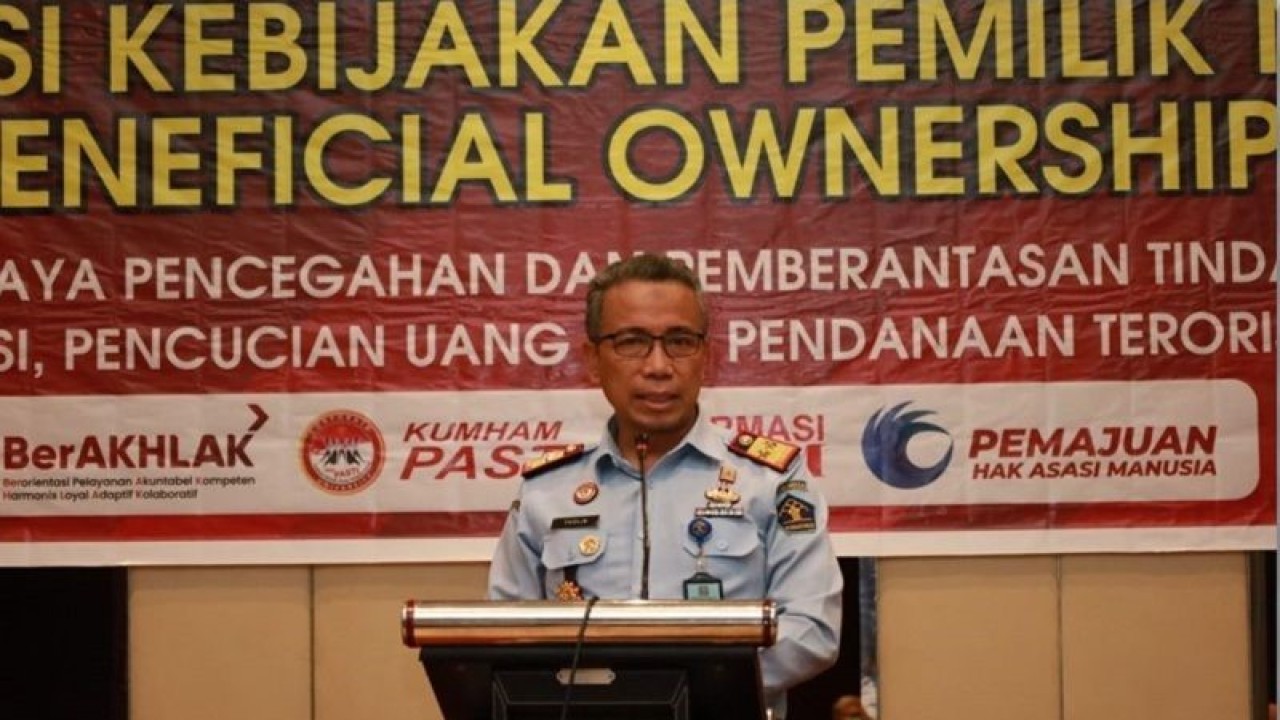 Kepala Kantor Wilayah Kementerian Hukum dan HAM Jambi Tholib, Senin. (13/3/23).(ANTARA/Nanang Mairiaidi)