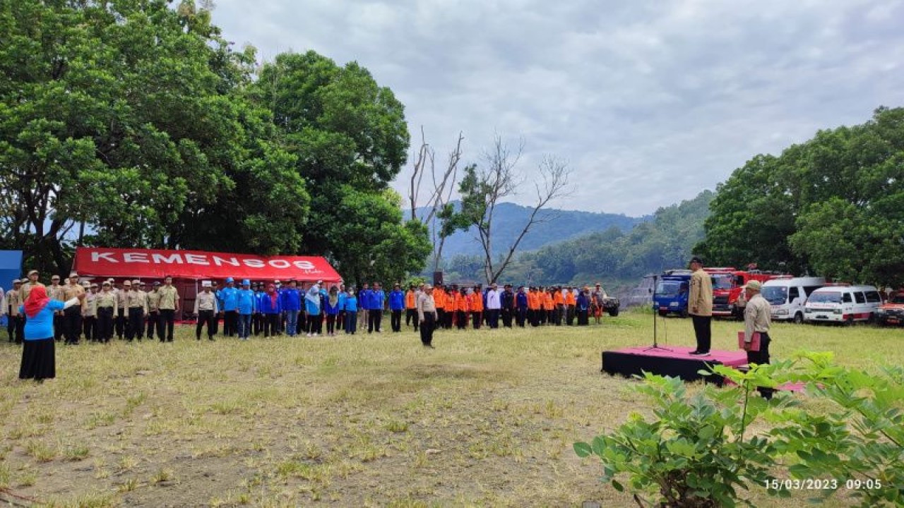 Pelaksanaan HUT Ke-19 Tagana di Kulon Progo, Rabu (15/3/2023). (ANTARA/HO-Dinsos-P3A Kulon Progo)