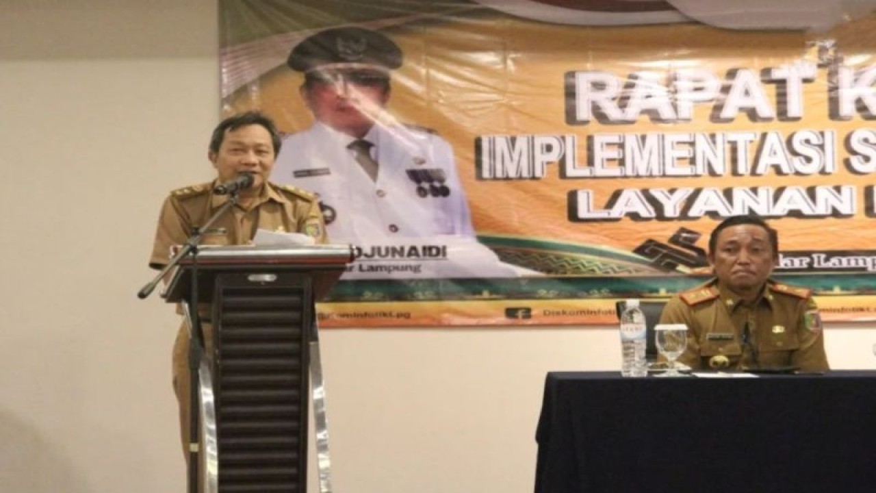 Asisten Perekonomian dan Pembangunan Provinsi Lampung Kusnardi saat memberi sambutan. ANTARA/HO-Pemprov Lampung.