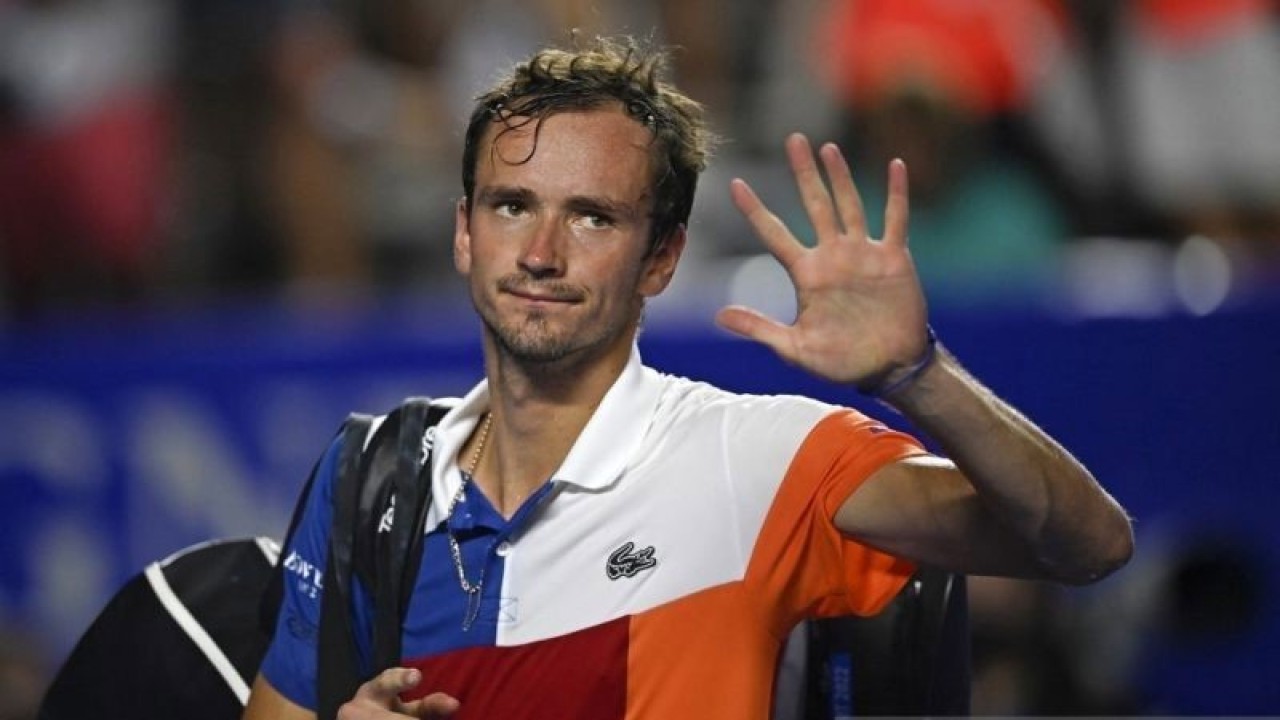 Petenis Rusia Daniil Medvedev. ANTARA/AFP/Pedro Pardo/am.