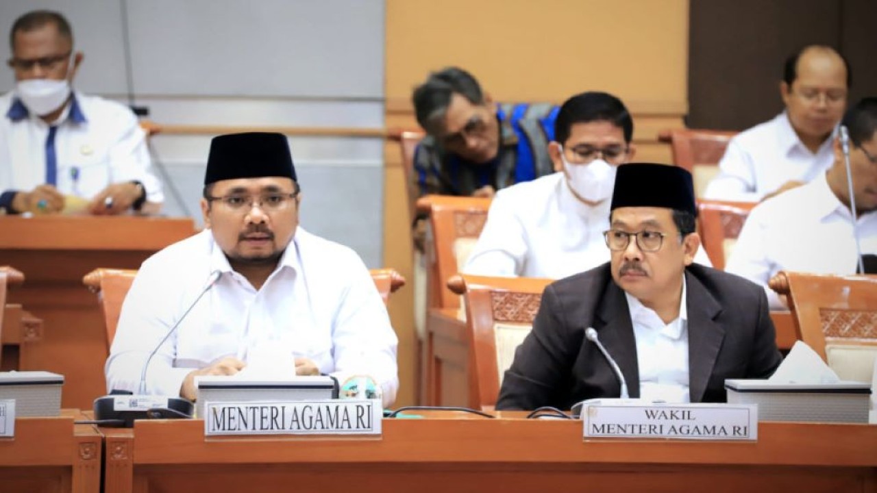 Menteri Agama (Menag) Yaqut Cholil Qoumas mengusulkan agar jamaah haji lunas tunda 2022 tidak perlu lagi menambah Biaya Perjalanan Ibadah Haji (Bipih) 1444 H/2023 M.  (Istimewa)