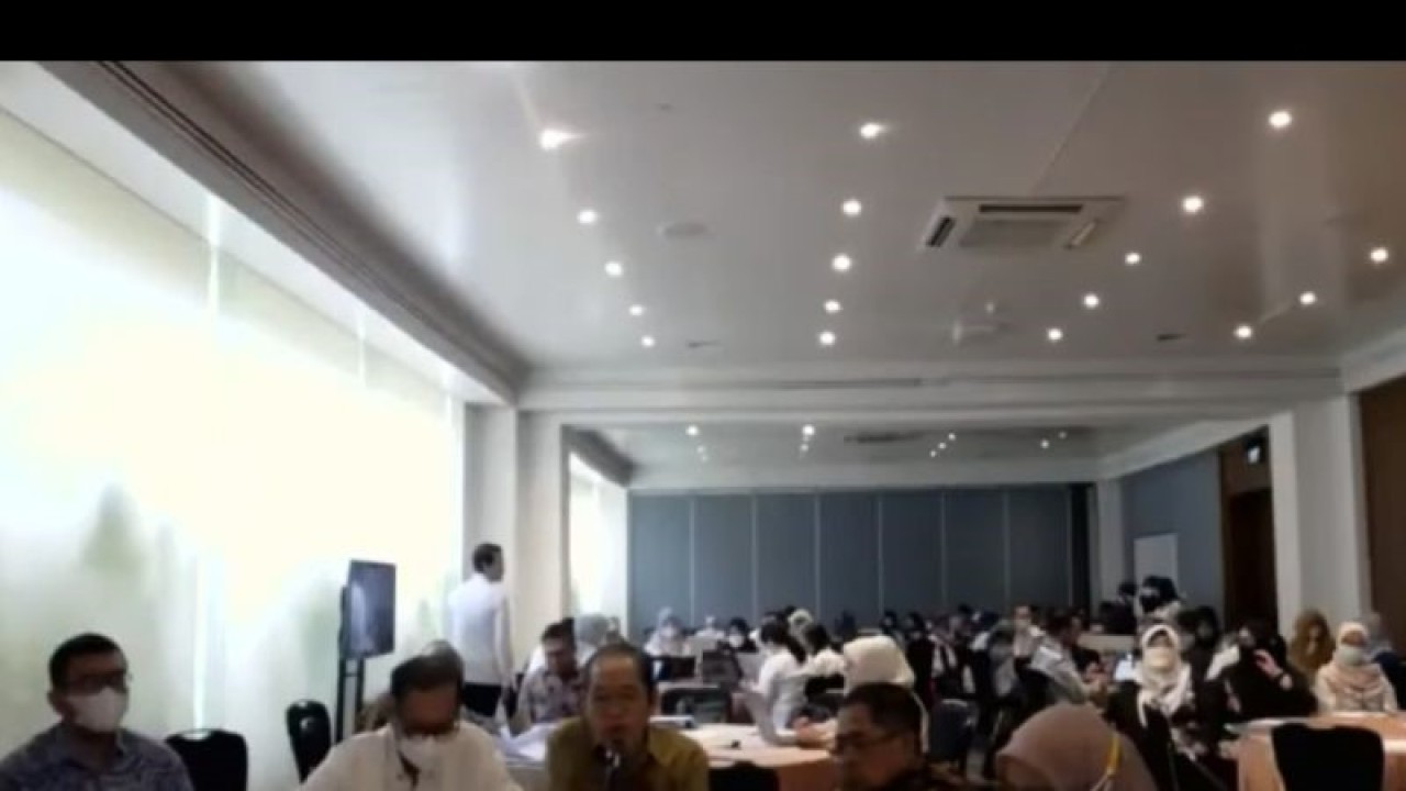 Tangkapan layar - Peserta kegiatan Diskusi RUU Kesehatan bertajuk Transformasi Pembiayaan Kesehatan Dengan Meningkatkan Koordinasi Kemenkes dan BPJS di Jakarta, Kamis (30/3/2023). (ANTARA/Andi Firdaus).