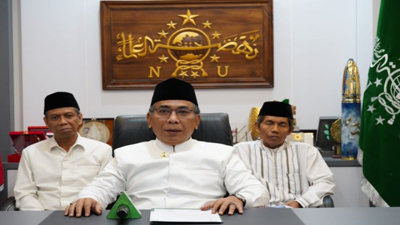 Yahya Cholil Staquf atau Gus Yahya menyampaikan selamat menunaikan ibadah puasa bagi seluruh umat Muslim