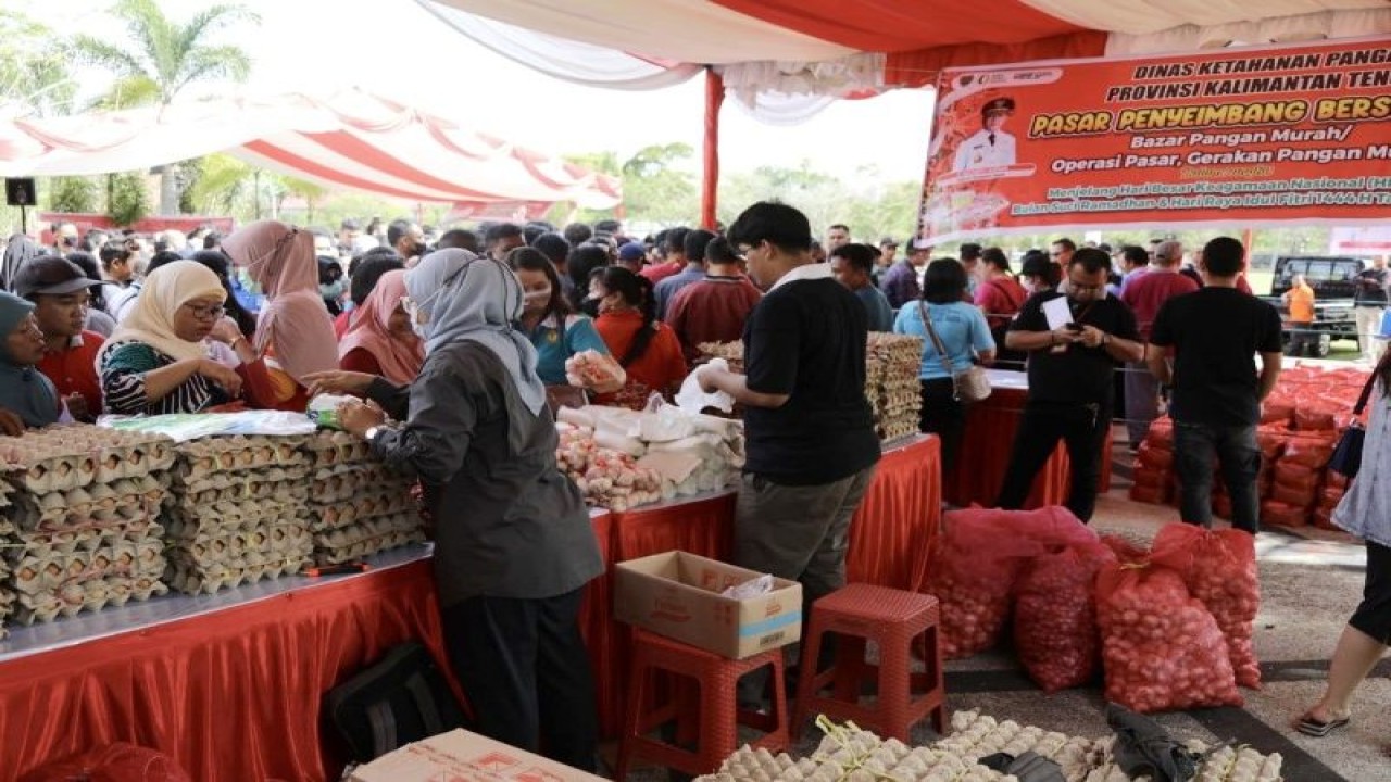 Pasar Murah Ramadhan Pemprov Kalteng untuk ASN dan tenaga kontrak di Palangka Raya, Jumat, (24/3/2023). (ANTARA/HO-Diskominfosantik Kalteng)