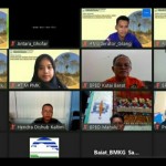 Pertemuan via virtual yang digelar BMKG Stasiun Samarinda, Kamis (30/3/2023). ANTARA/M Ghofar-1680171251