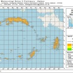 Peta potensi cuaca buruk di wilayah Maluku. ANTARA/Ho- BMKG.-1680008058