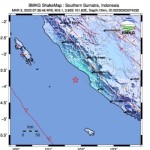 Peta pusat gempa bumi di barat daya Bengkulu pukul 07.36 WIB, Jumat (3/3/2023). (ANTARA/HO-BMKG)-1677806516
