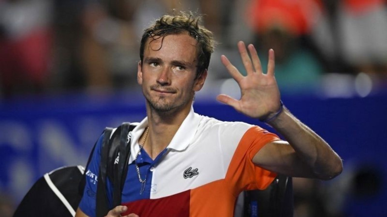 Petenis Rusia Daniil Medvedev. ANTARA/AFP/Pedro Pardo/am.