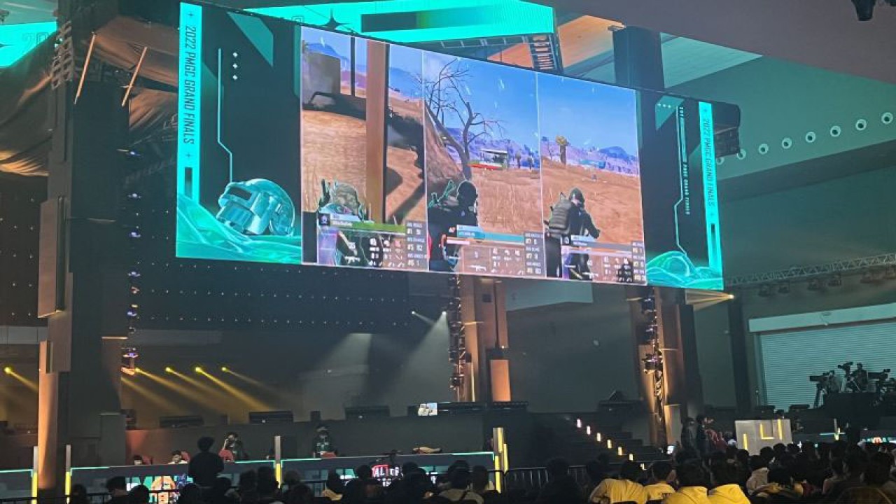 Ilustrasi - Suasana pertandingan hari pertama PUBG Mobile Global Championship (PMGC) 2022 yang digelar di Jakarta International Expo, Kemayoran, Jakarta, Jumat (6/1/2022). (ANTARA/Arindra Meodia)