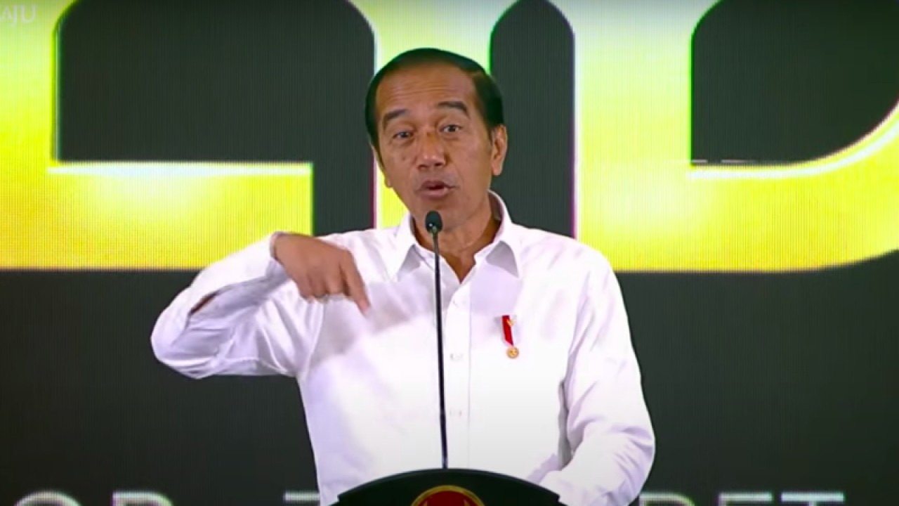 Tangkapan layar - Presiden Joko Widodo memberikan sambutan saat meresmikan Kawasan Ekonomi Khusus (KEK) Lido di Kabupaten Bogor, Jawa Barat, Jumat (31/3/2023). (ANTARA/Indra Arief)