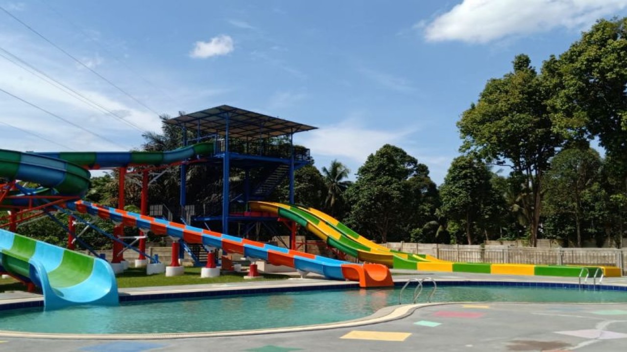 PT Bukit Asam Tbk (PTBA) menambah destinasi wistata baru yaitu Klawas Waterpark atau wisata air di Tanjung Enim, Sumatra Selatan. (ANTARA/HO-Humas PTBA)