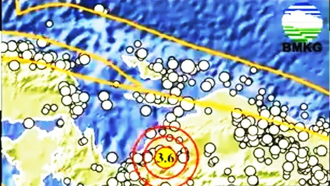 Pusat gempa bumi berkekuatan magnitudo 3,6 terjadi di 47 km Barat Daya Waropen, Papua, Selasa (28/2).