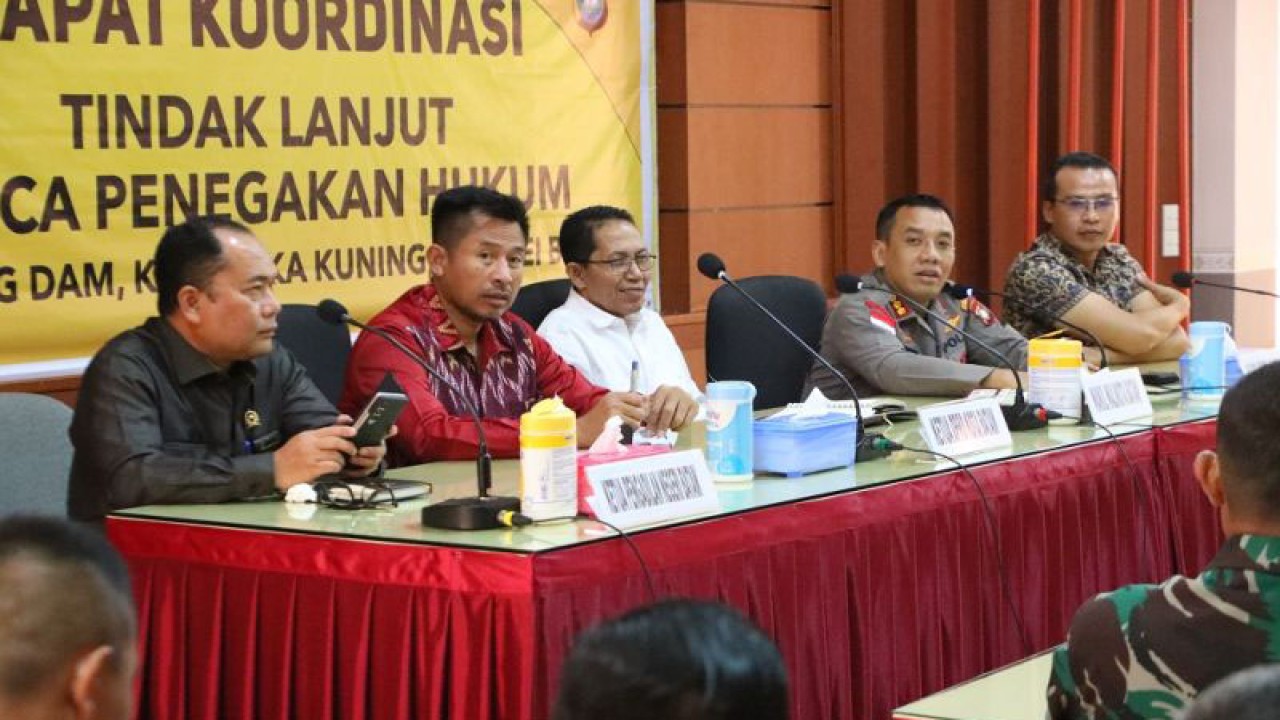 Rapat koordinasi tindak lanjut pasca penegakan hukum Simpang Dam (ANTARA/Yude)