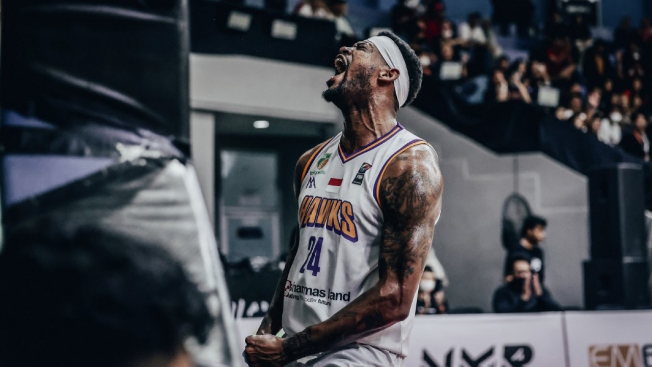 Selebrasi pemain Tangerang Hawks