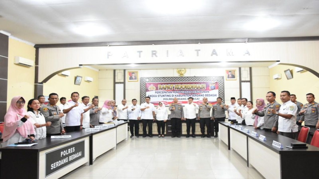 Rakor peningkatkan sinergitas dengan semua pemangku kepentingan dalam upaya percepatan penanganan penurunan stunting di Kabupaten Serdang Bedagai, Sumatera Utara. (ANTARA/HO)