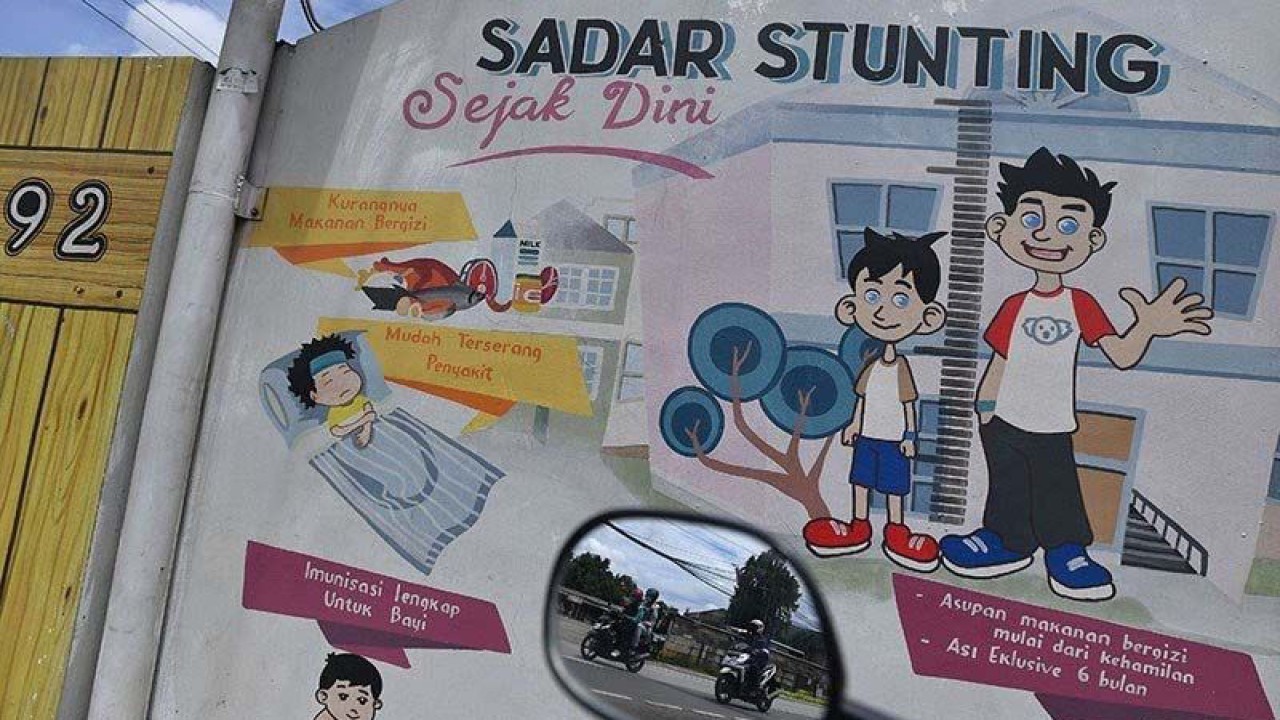 Dokumentasi - Mural Sadar Stunting. (ANTARA)