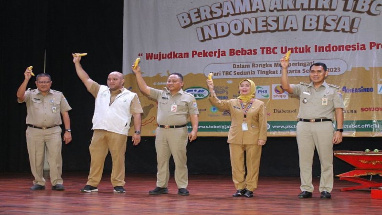 Sekretaris Kota Administrasi Jakarta Selatan Ali Murthadho dalam Peringatan Hari TBC Sedunia Tahun 2023, Jakarta, Selasa (14/3/2023). ANTARA/HO-Kominfotik Jakarta Selatan