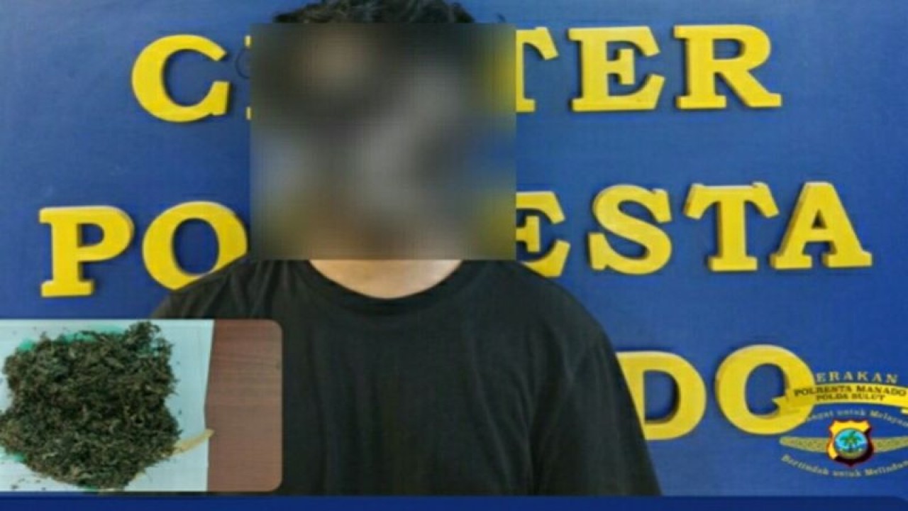 Terduga pelaku inisial D (26) yang diamankan Polresta Manado. ANTARA/HO-Humas Polda Sulut