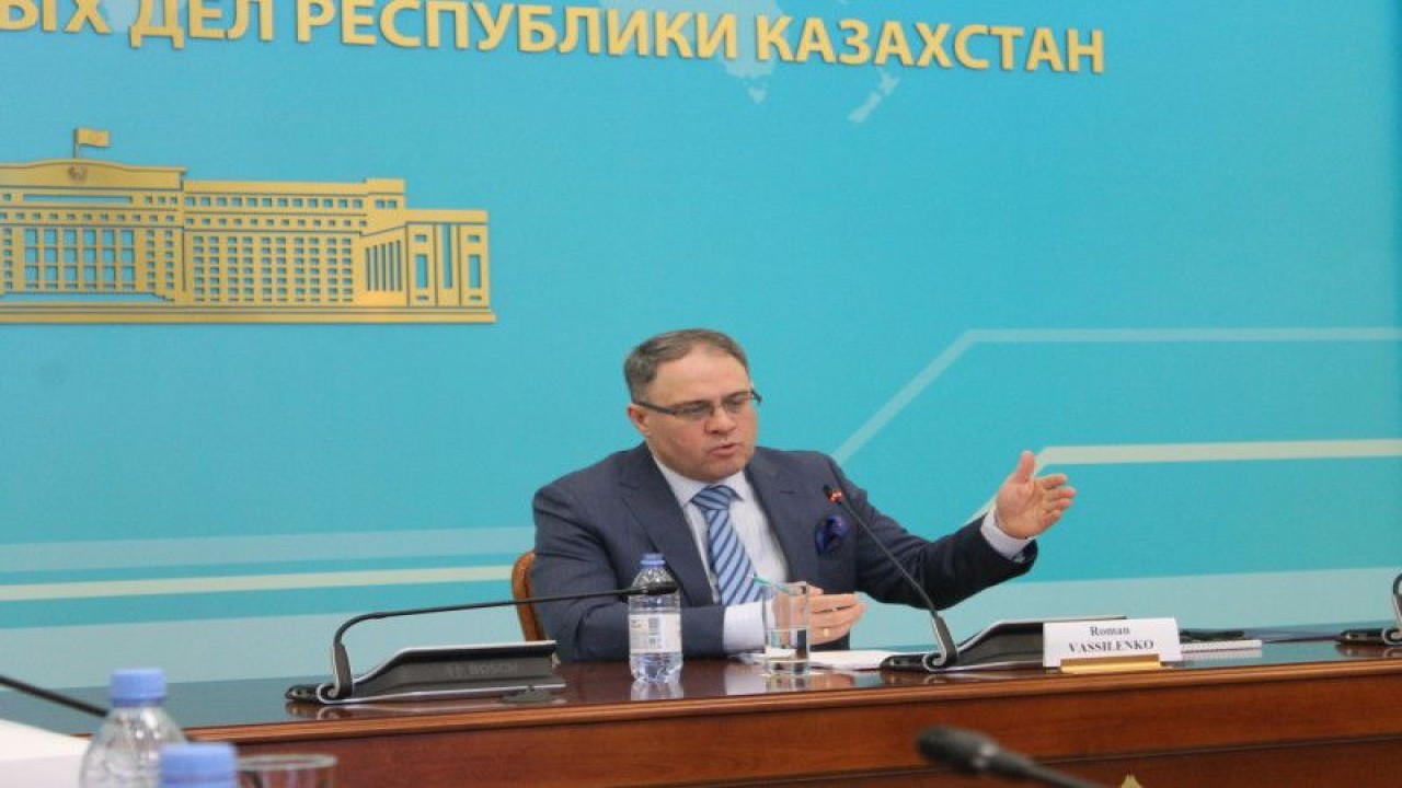 Wakil Menteri Luar Negeri Kazakhstan Roman Vassilenko. (ANTARA/Tia Mutiasari)