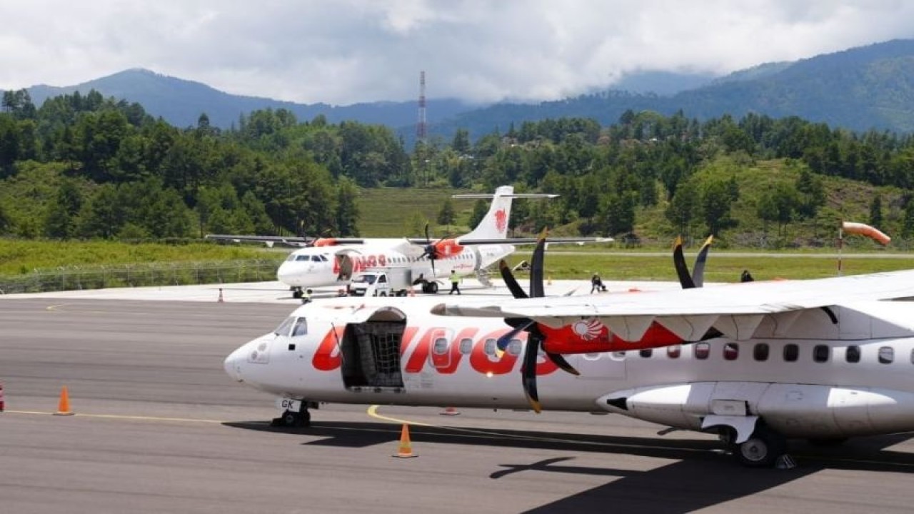 Pesawat Wings Air yang melayani penerbangan ke daerah Kabupaten Boven Digoel (ANTARA/HO- Dokumentasi Wings Air)