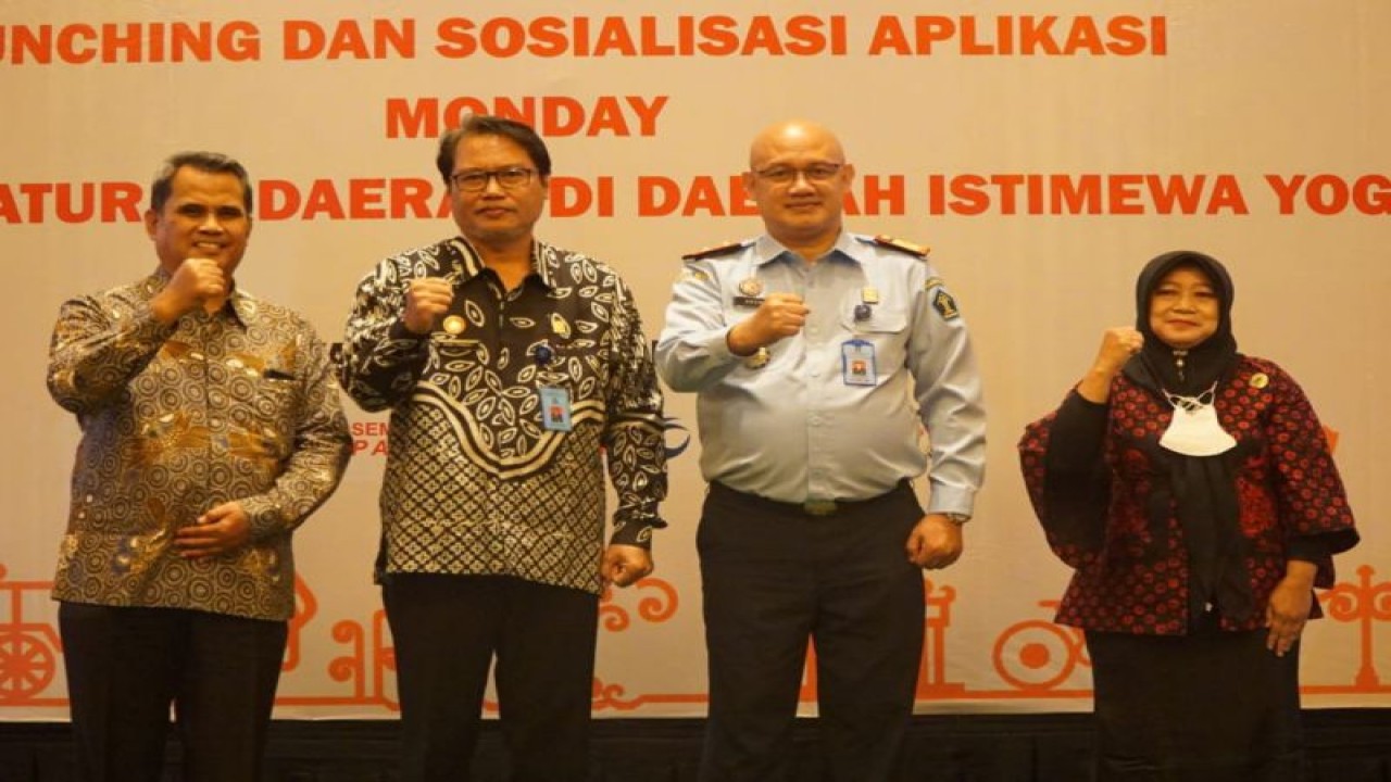 Kantor Wilayah Kementerian Hukum dan HAM Daerah Istimewa Yogyakarta menggelar sosialisasi dan peluncuran aplikasi Monday di Yogyakarta, Senin (20/3/2023) (ANTARA/HO/Kanwilkumham DIY)