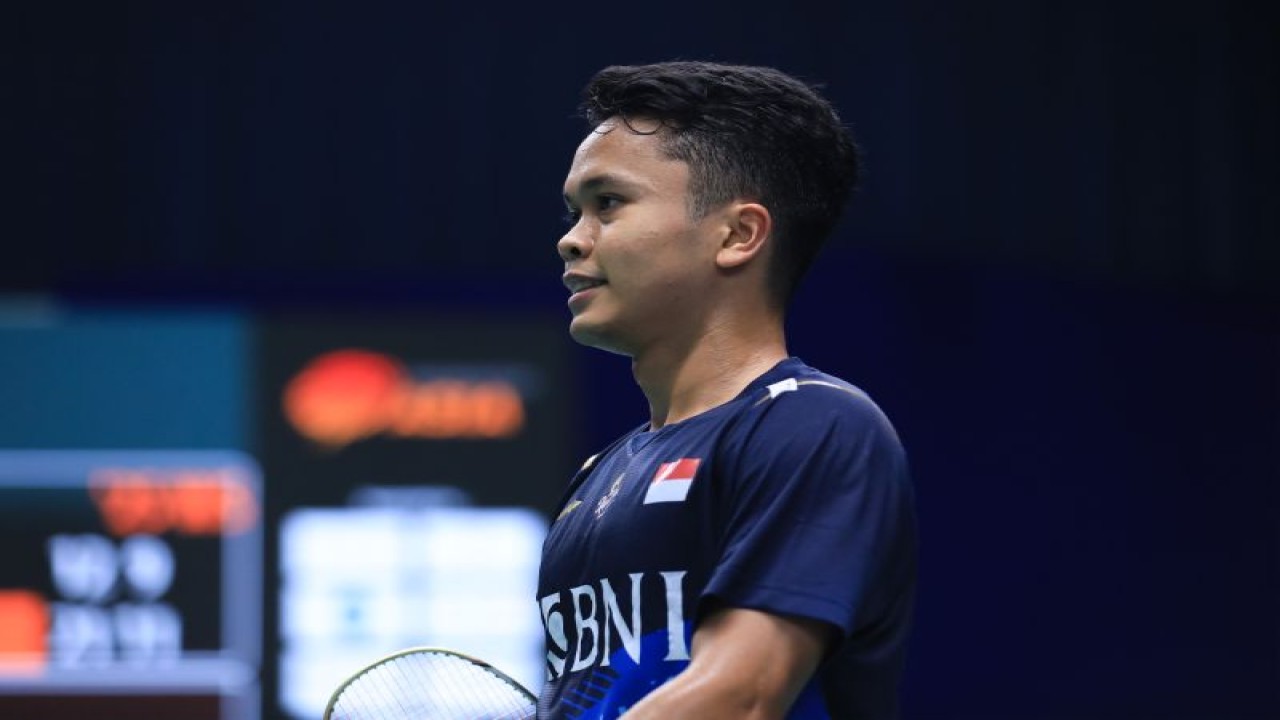 Anthony Sinisuka Ginting menjadi satu-satunya wakil tunggal putra Indonesia yang melaju ke babak perempat final Kejuaraan Badminton Asia (BAC) 2023 di Dubai, Uni Emirat Arab, Jumat. (ANTARA/HO-PP PBSI)
