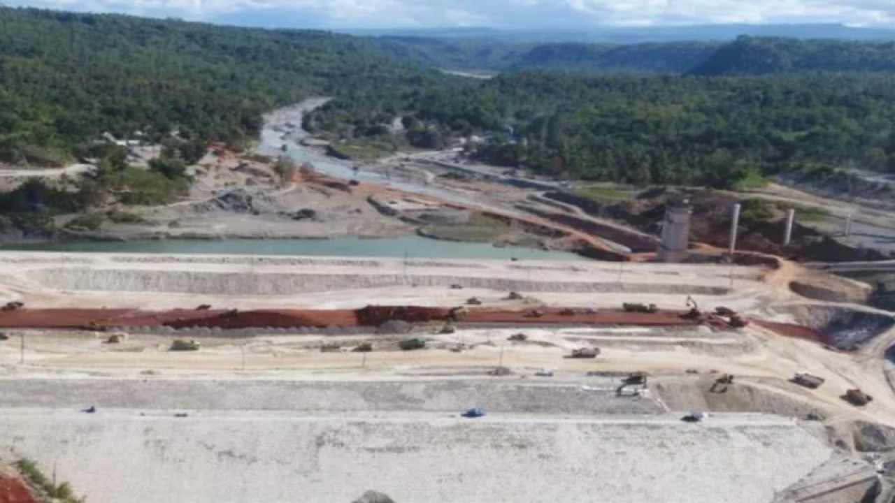 Bendungan Temef di Kabupaten Timor Tengah Selatan, Pulau Timor, NTT. (ANTARA/HO- PT Waskita Karya)