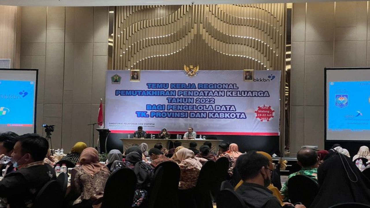 Temu Kerja Regional Pemutakhiran Pendataan Keluarga Tahun 2022 bagi Pengelola Data di Kota Malang, Jawa Timur pada Selasa (19/07/2022). (ANTARA/HO-BKKBN)