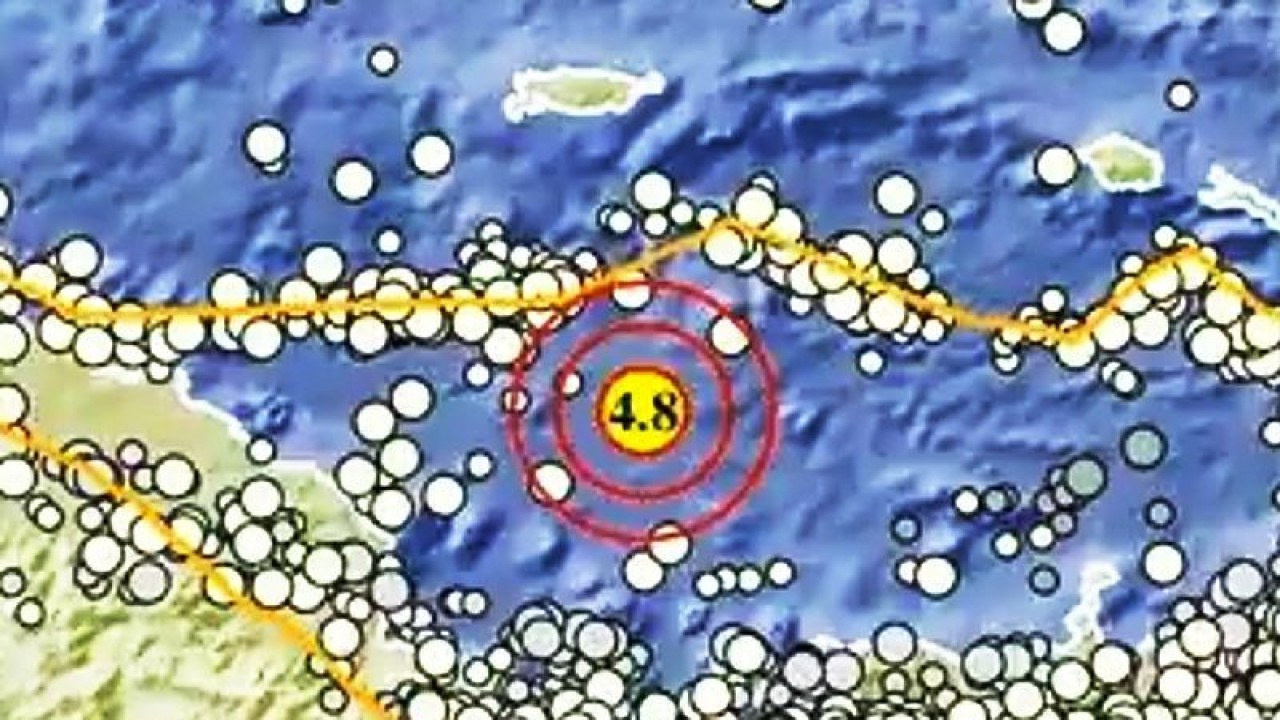 Ilustrasi - Gempa bumi berkekuatan magnitudo 4,8 terjadi pada pukul 23.07 WIB di 733 km Tenggara Keerom Papua, Selasa (18/4/2023). (ANTARA/Ahmad Faishal)