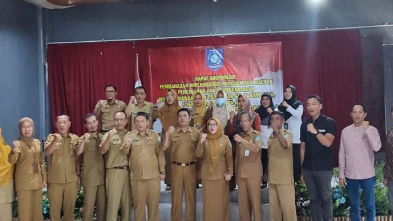 Kesbangpol bersama BNN Provinsi Kepulauan Babel gelar rakor rencana aksi P4GN-PN di Pangkalpinang, Selasa.  (Antara/Aprionis)