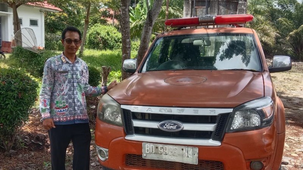 Kondisi mobil rescue milik Badan Penanggulangan Bencana Daerah (BPBD) Kabupaten Mukomuko, Kamis (16/2/2023) ANTARA/Ferri.