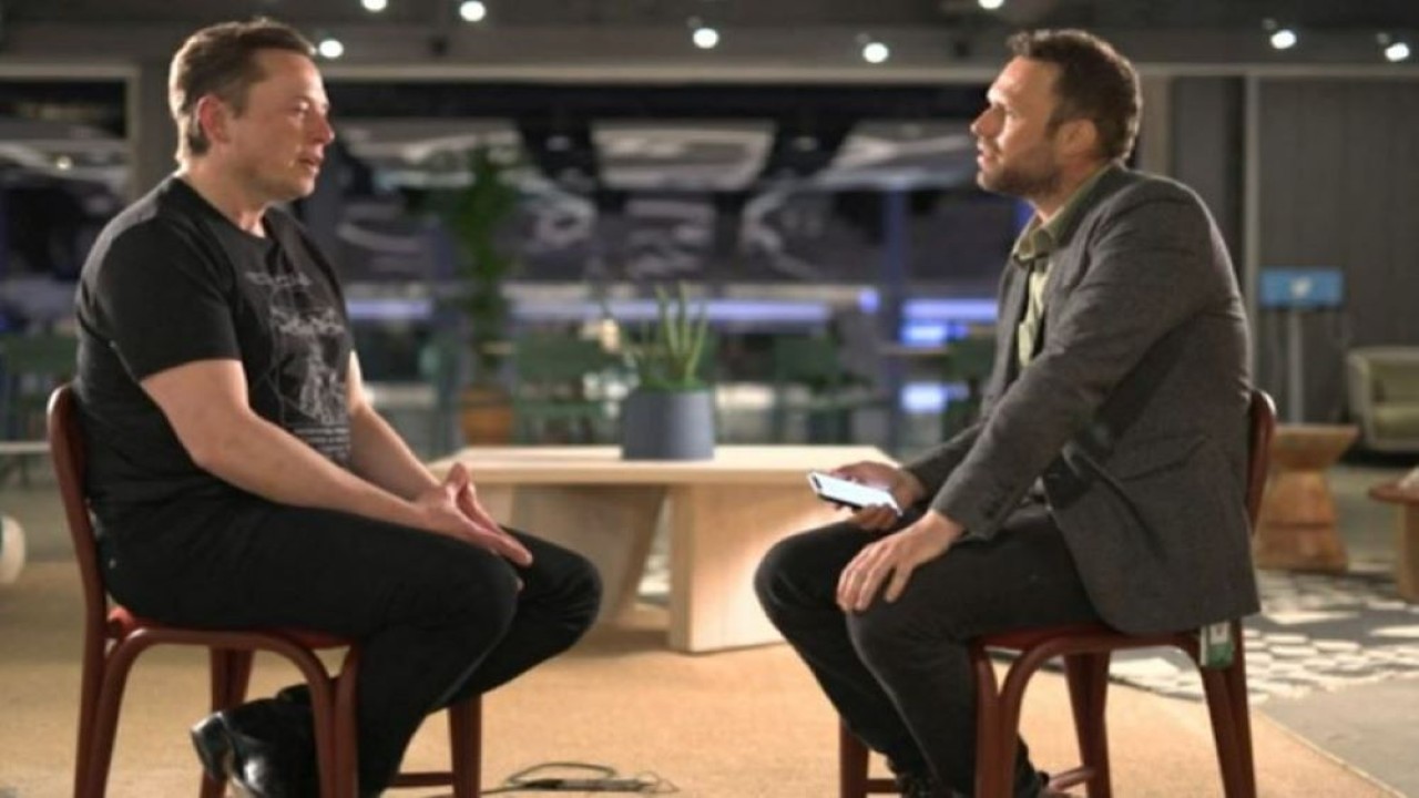 Elon Musk melakukan sebuah wawancara dengan BBC baru-baru ini. (Tangkapan layar)