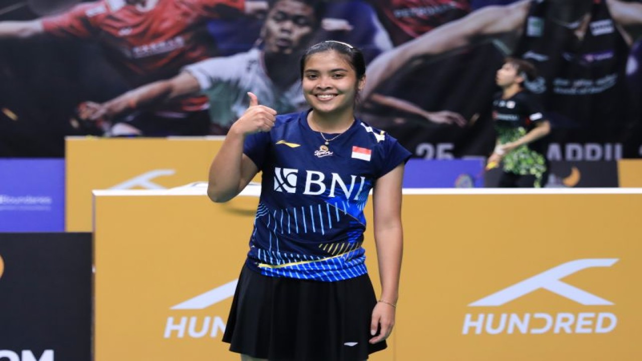 Gregoria Mariska Tunjung melaju ke babak perempat final tunggal putri Kejuaraan Badminton Asia (BAC) 2023, setelah mengalahkan rekan senegaranya Komang Ayu Cahya Dewi, di Dubai, Uni Emirat Arab, Kamis (27/4/2023). ANTARA/HO-PP PBSI