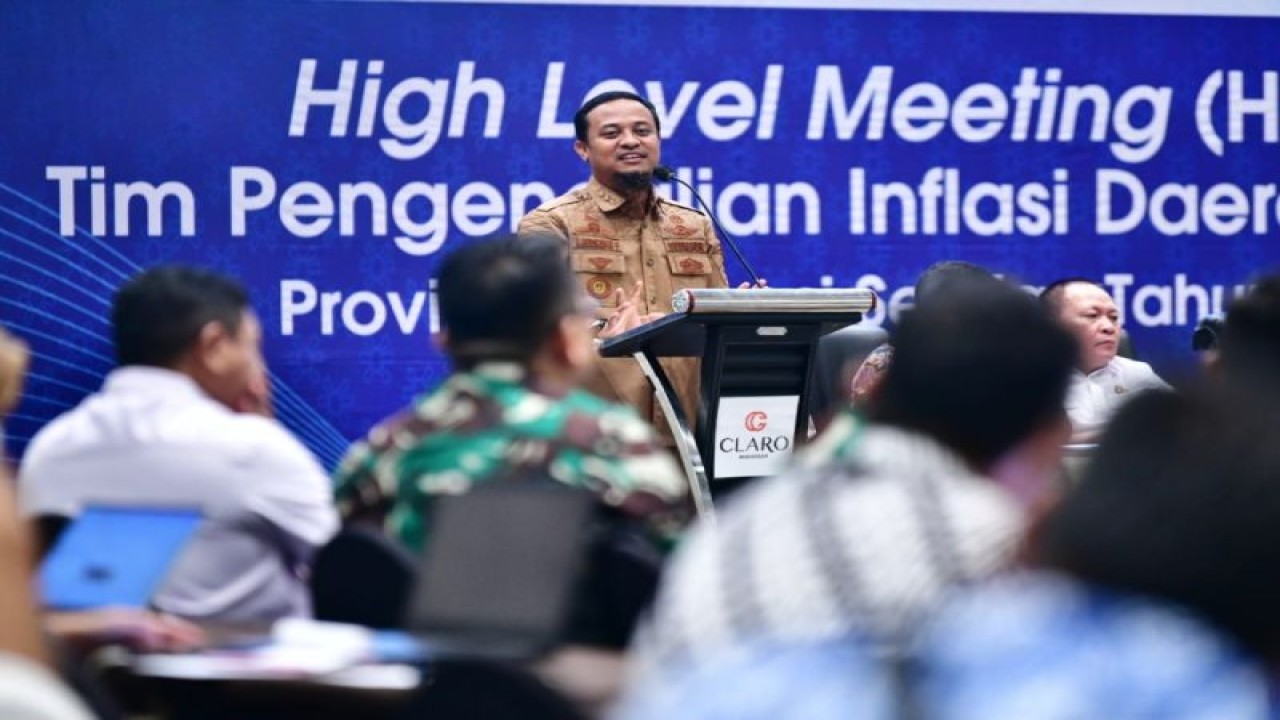 Gubernur Sulsel Andi Sudirman Sulaiman memberikan arahan pencegahan inflasi bersama TPID se-Sulsel.ANTARA/HO-Humas Pemprov Sulsel