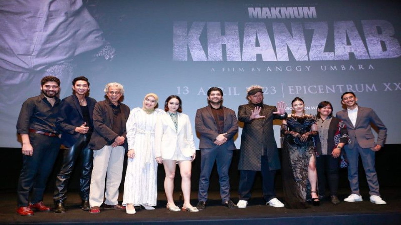 Jajaran pemain, produser dan sutradara film “Khanzab” (ANTARA/HO)