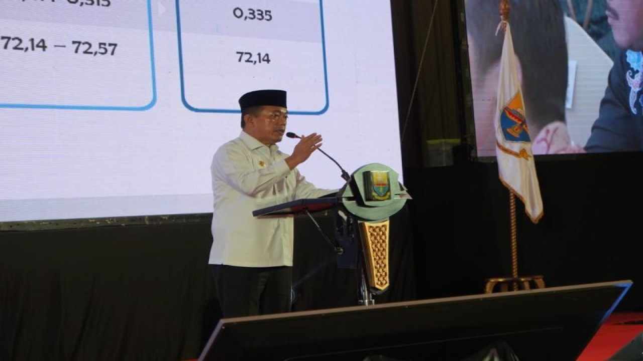 Gubernur jambi Al Haris saat diacara Musrenbang, Kamis (6/4/23).(ANTARA/HO/Diskominfo).