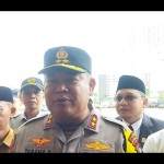 Kapolda Kepri Irjen Polisi Tabana Bangun usai memimpin apel gelar pasukan arus mudik Lebaran 2023, Senin (17/4/2023). ANTARA/Yude-1681714621