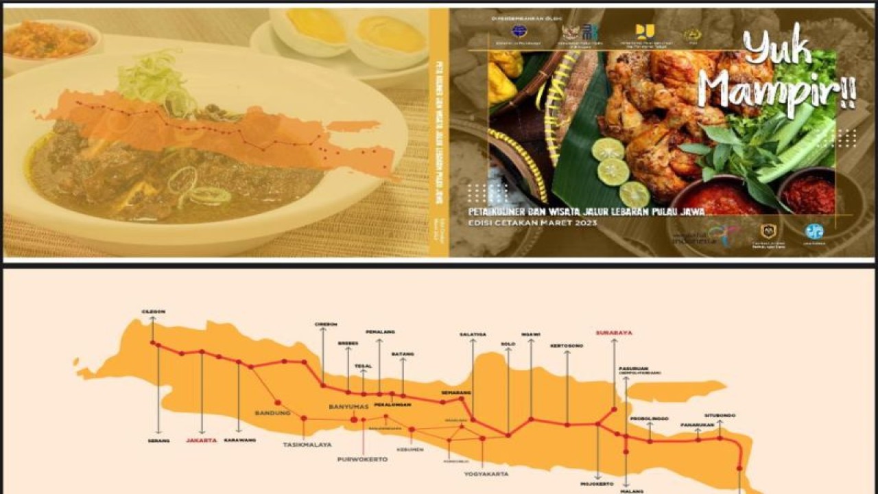 Buku digital "Yuk Mampir! - Peta Kuliner dan Wisata Jalur Lebaran Pulau Jawa" yang dikeluarkan oleh Direktorat Jenderal Perhubungan Darat, Kemenhub. ANTARA/HO-Ditjen Perhubungan Darat, Kemenhub.
